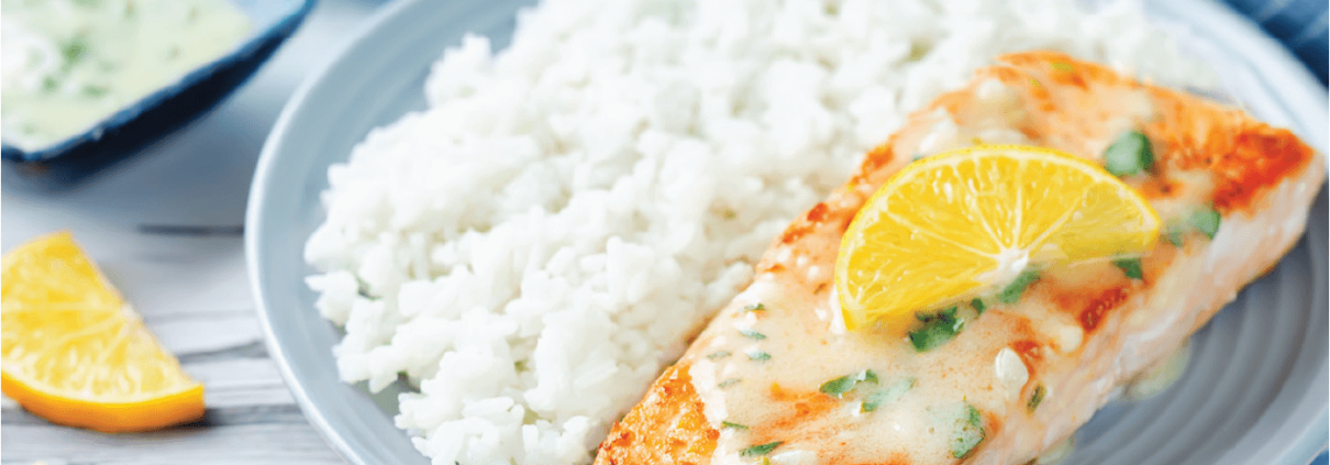 Сьомга с масло и лимон