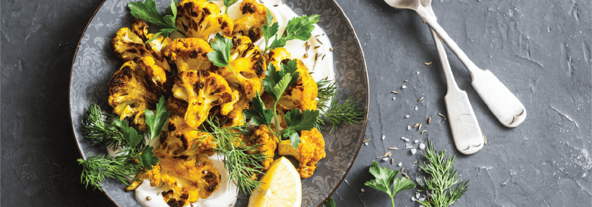 Печен карфиол с куркума