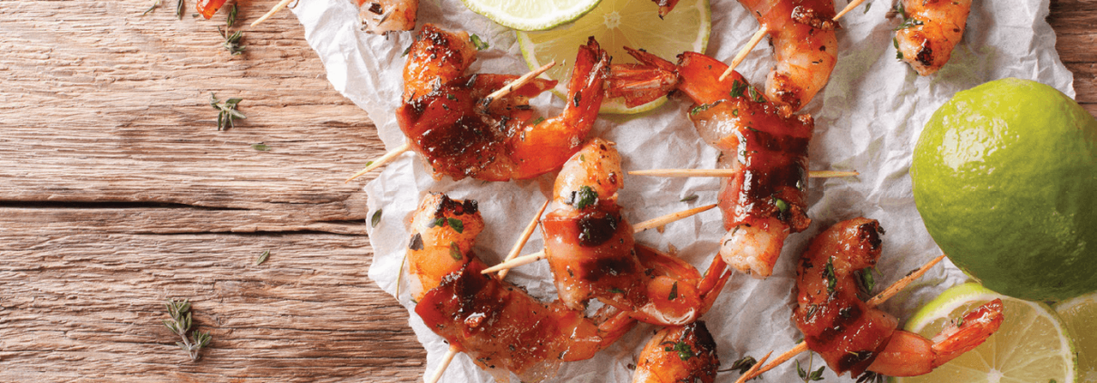 Скариди с бекон