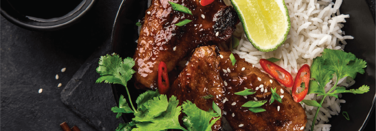 Пиле с мед и лимон